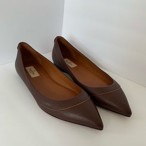 Valentino Brown Leather Flat